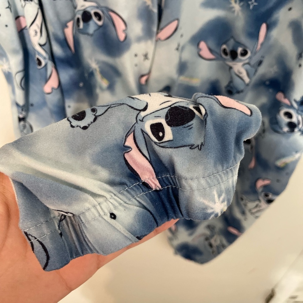 Disney Stitch print stretch waist drawstring pajama pants w pockets 3X - Picture 3 of 5